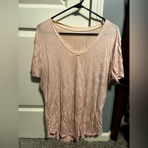 ZYIA Pink Classic V Neck T